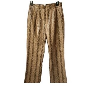 Animal print pants Leather Blend